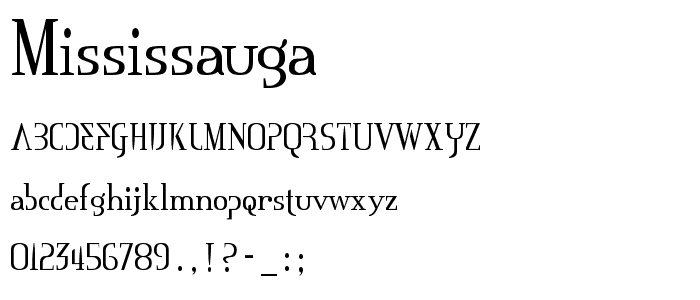 Mississauga font