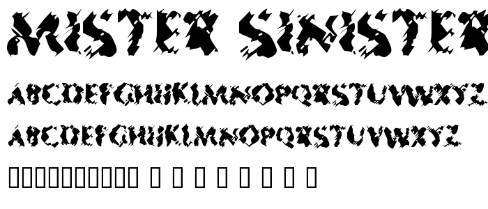 Mister Sinister font