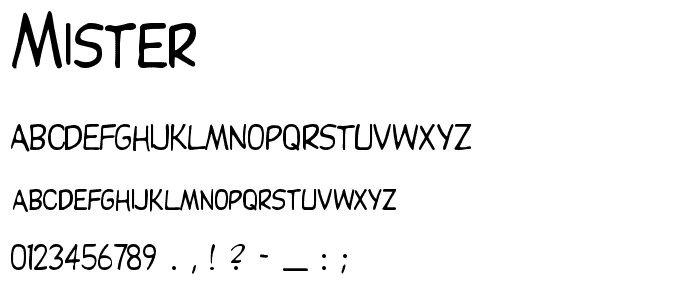 Mister font