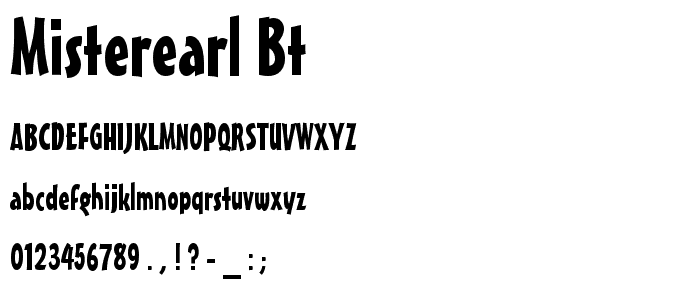 MisterEarl BT font