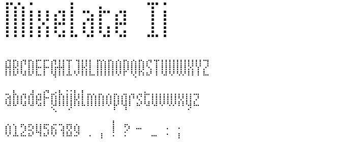 Mixelate II font