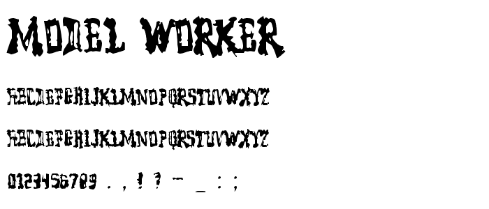 Model Worker font