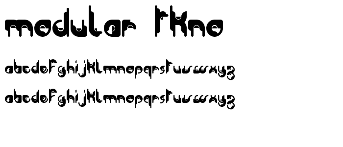 Modular Tkno font