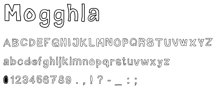 Mogghla font