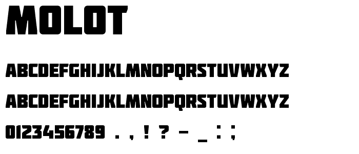 Molot font