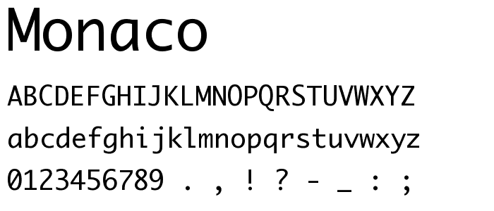 Monaco font