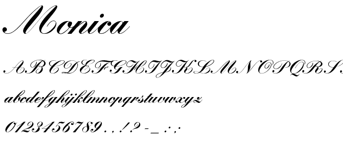 Monica font