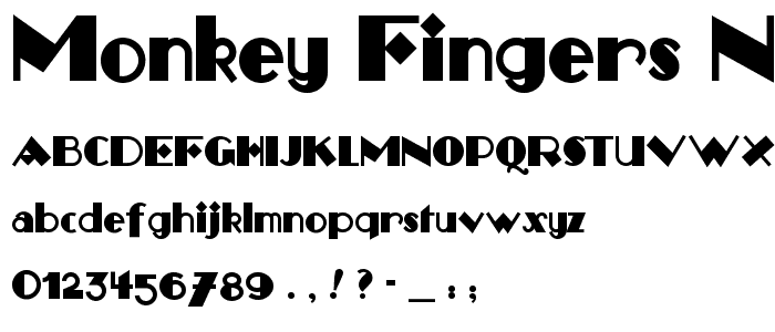 Monkey Fingers NF font