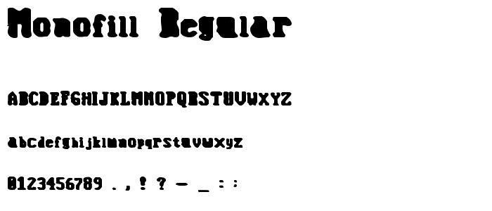 Monofill Regular font