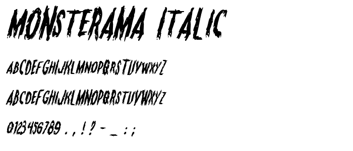 Monsterama Italic font