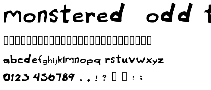 Monstered  Odd Type font