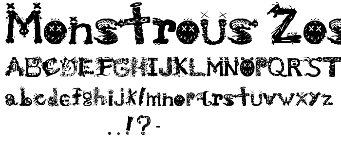 Monstrous Zosimus font