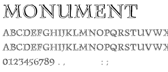 Monument font