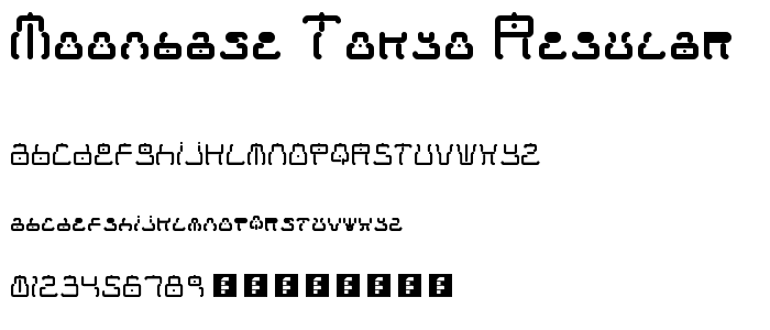 Moonbase Tokyo Regular font