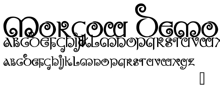 Morgow Demo font