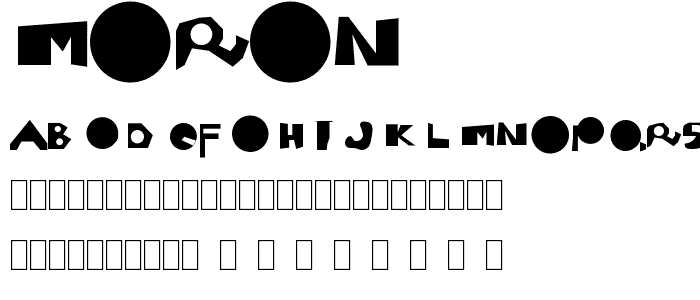 Moron font