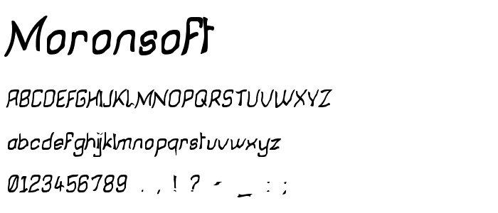 Moronsoft font