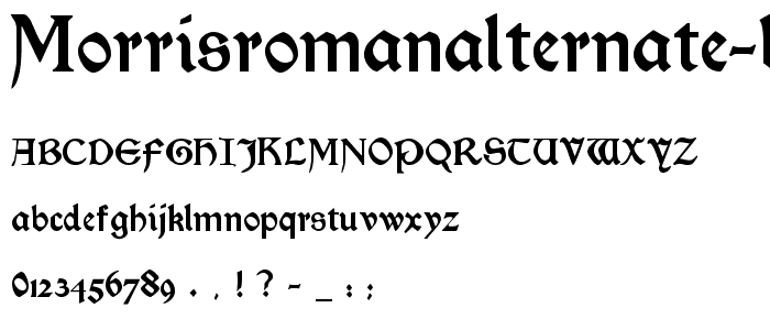 MorrisRomanAlternate-Black font