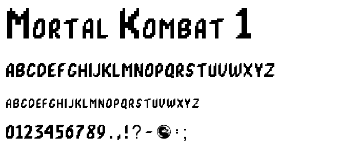 Mortal Kombat 1 font