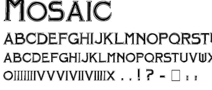 Mosaic font