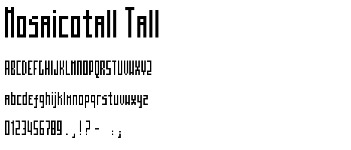 MosaicoTall Tall font