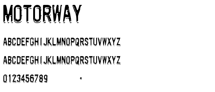 Motorway font