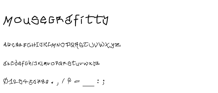 MouseGrafitty font