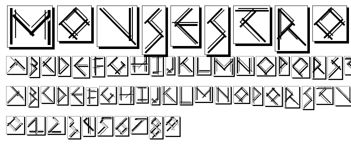 MouseStrokesInverseShadow font