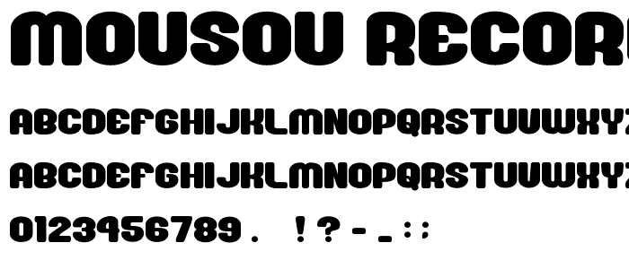 Mousou Record__G font