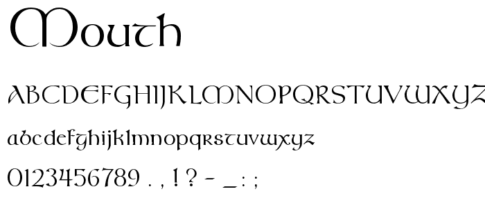 Mouth font