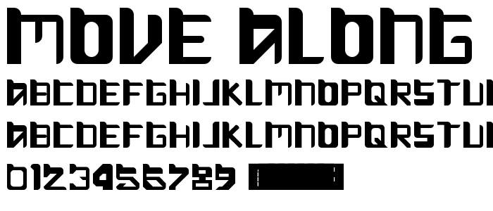 Move Along Regular font