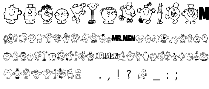 Mr Men Medium font