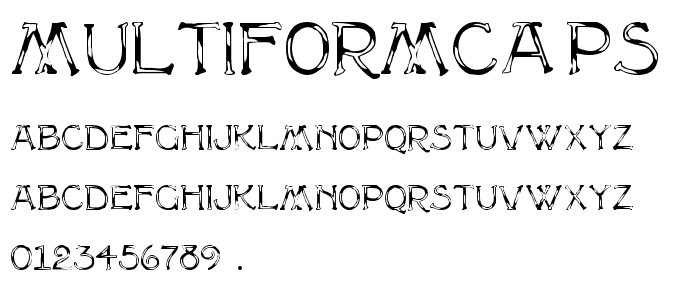 MultiformCaps font