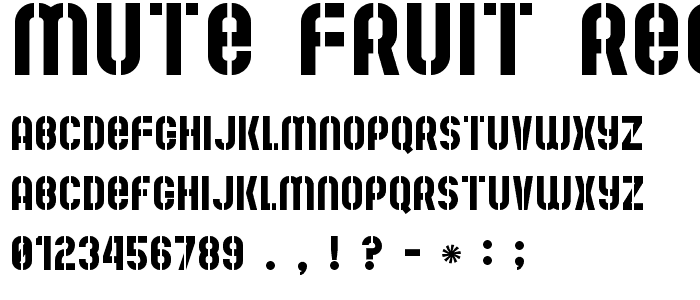 Mute Fruit Regular font