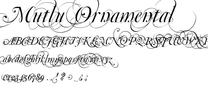 Mutlu  Ornamental font