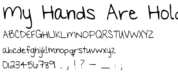 My Hands are Holding You font