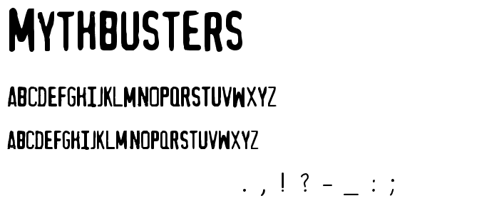 MythBusters font