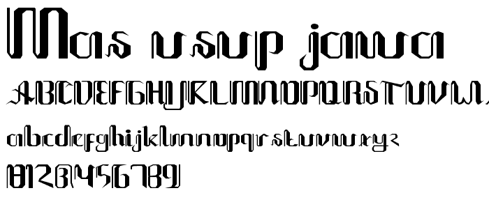 mas usup jawa font