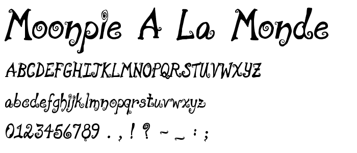 moonpie a la monde font