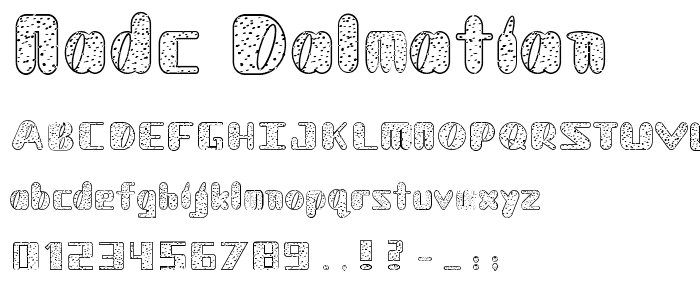 NADC Dalmatian font