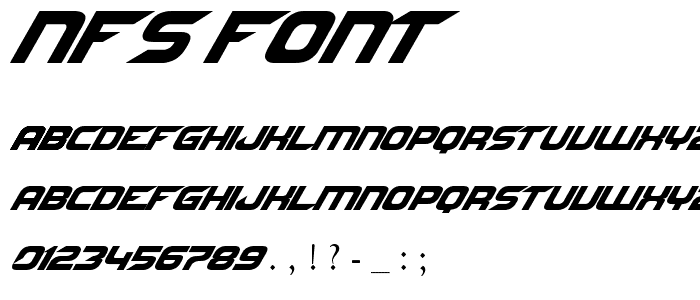 NFS font font