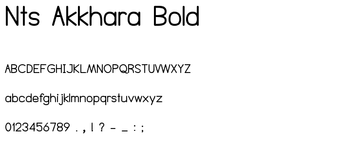 NTS Akkhara Bold font