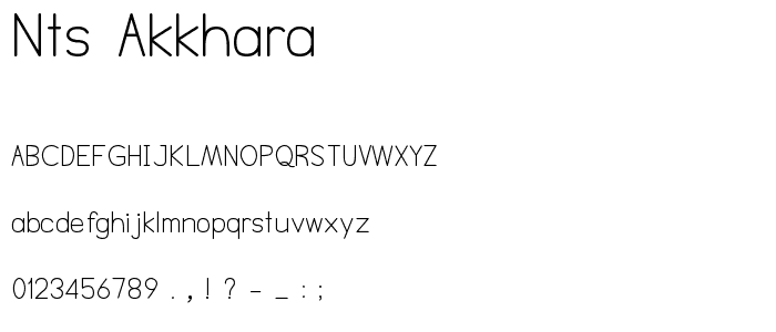 NTS Akkhara font