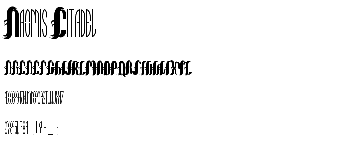 Naomis Citadel font