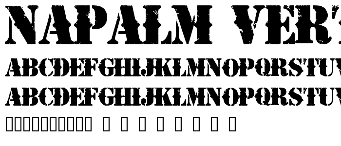 Napalm Vertigo font