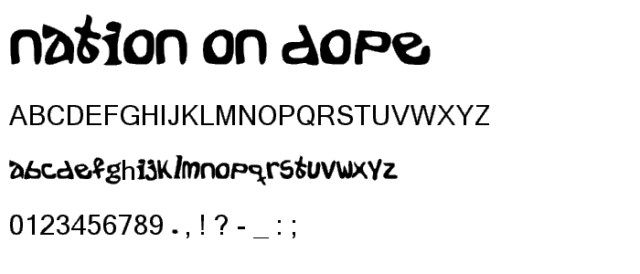 Nation on dope font