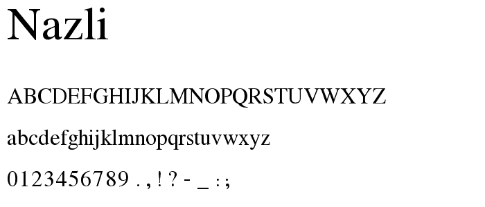 Nazli font