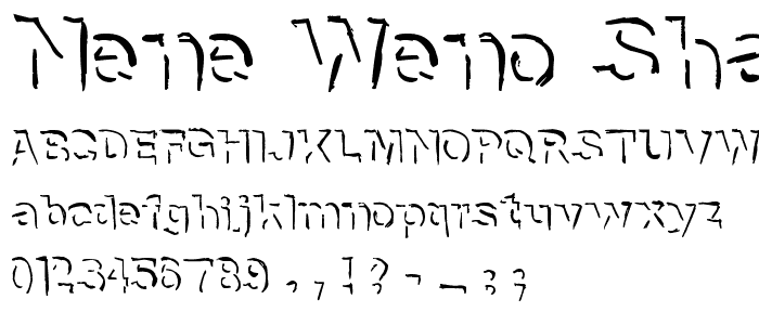 NeNe_WeNo Shadow HandWrite font