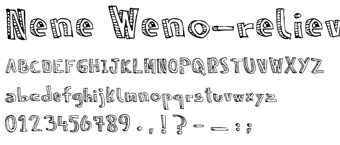 NeNe_WeNo Reliev font