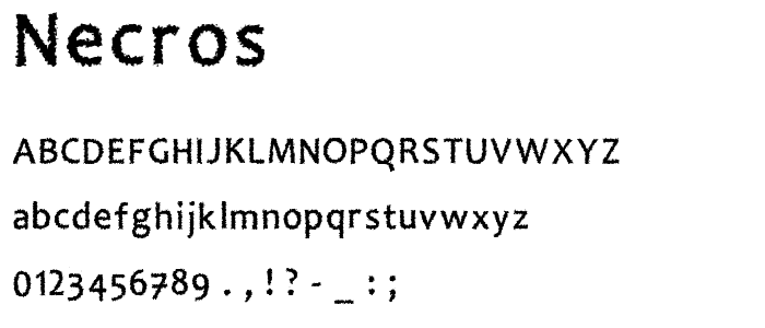 Necros font